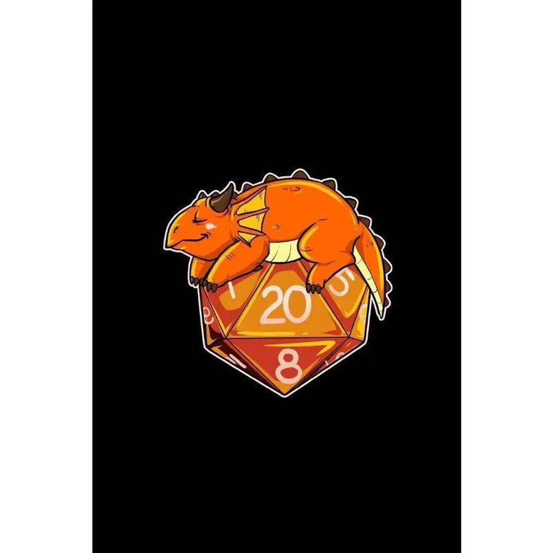 Sleepy Dragon D20 Dot Grid Notebook
