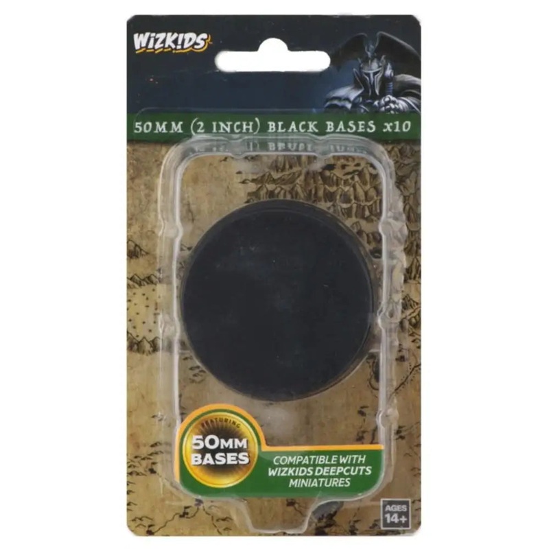 WizKids Deep Cuts Unpainted Miniatures: 50mm Round Base (10) Black