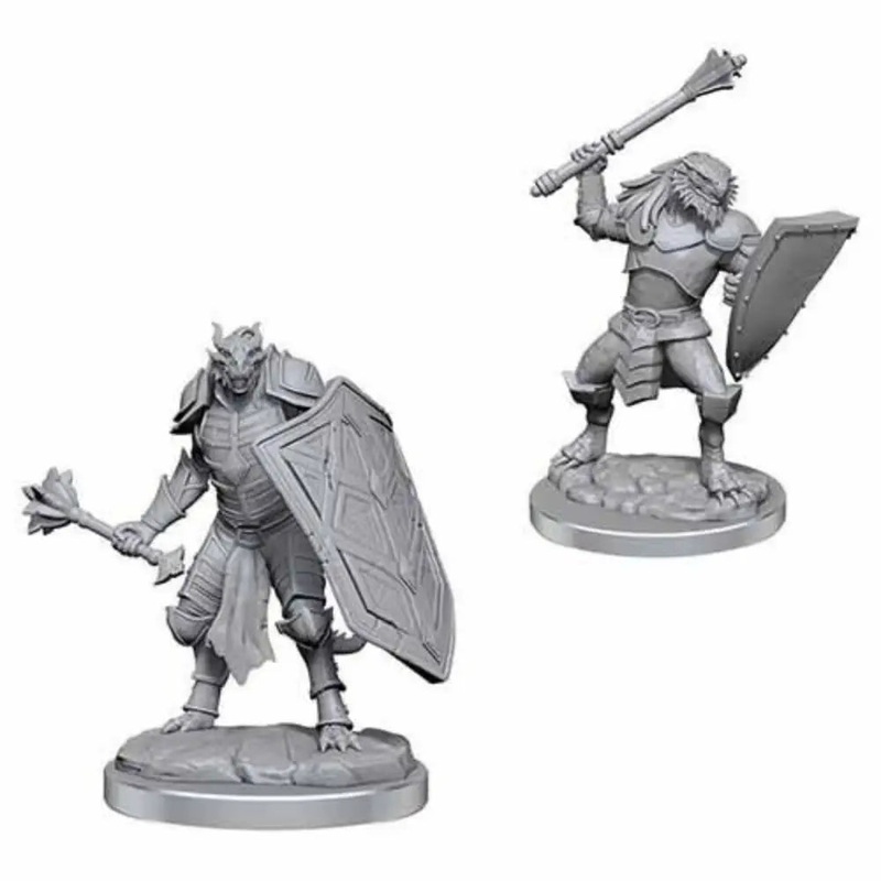 WizKids Unpainted Dragonborn Clerics (2)