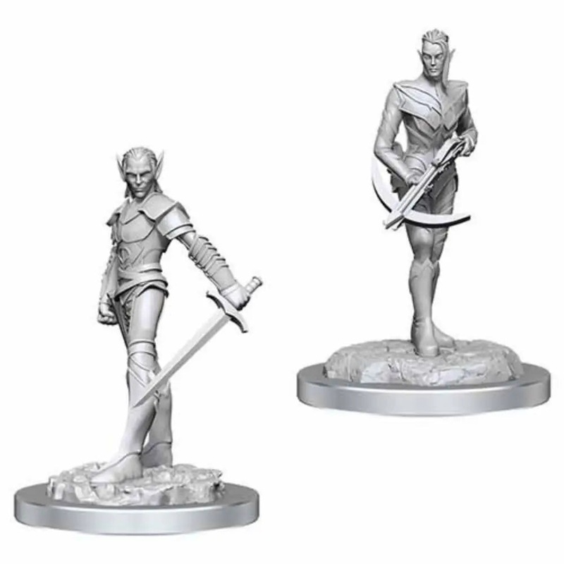 WizKids Unpainted Drow Fighters (2)