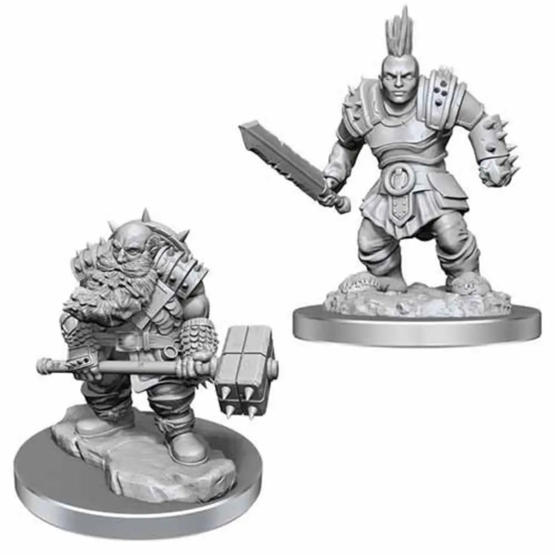 WizKids Unpainted Duergar Fighters (2)