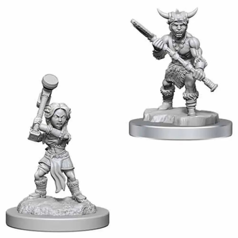 WizKids Unpainted Halfling Barbarians (2)