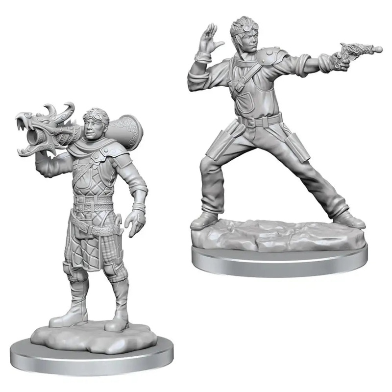 WizKids Unpainted Human Artificer and Human Apprentice (2)