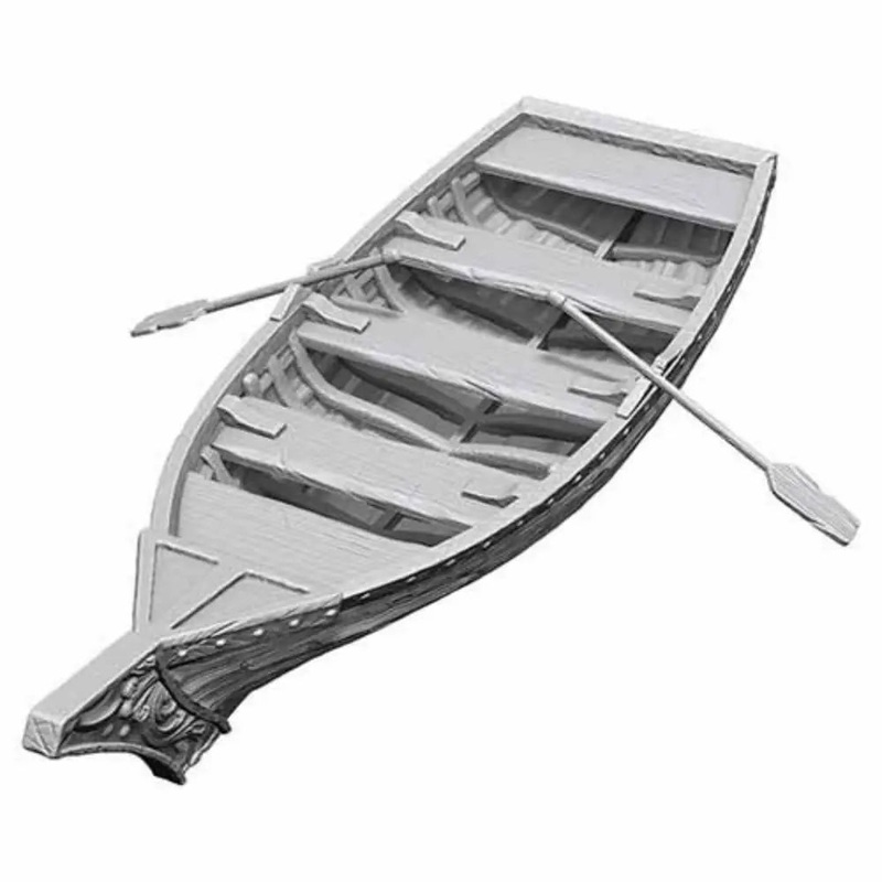WizKids Unpainted Rowboat and Oars (6)