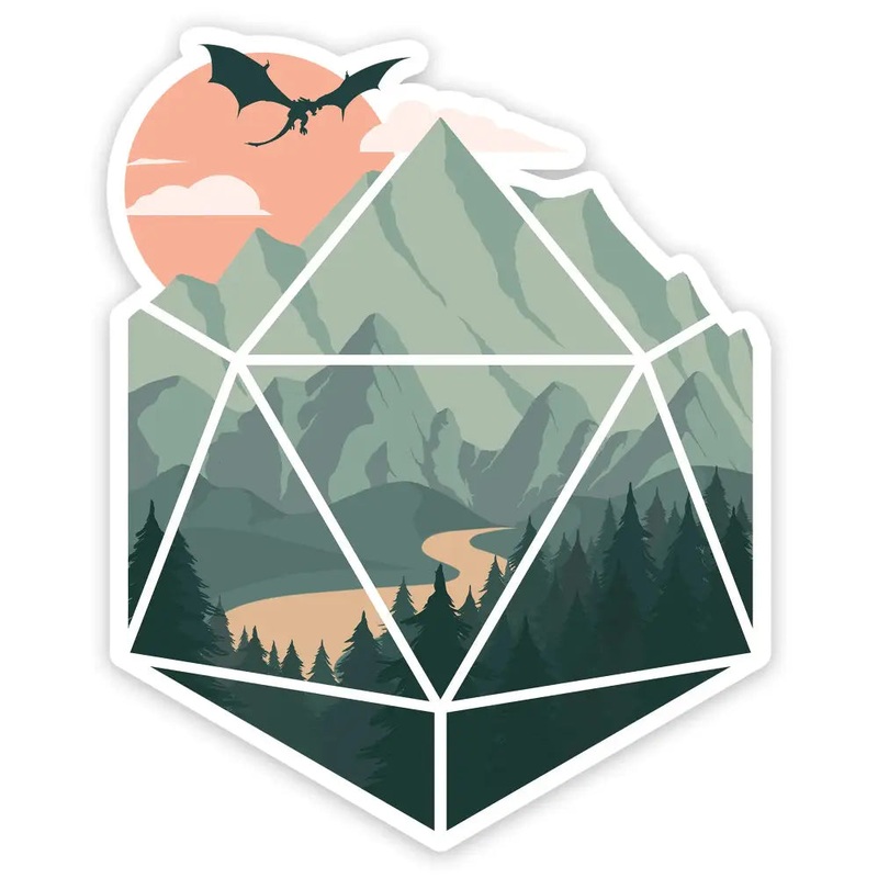 A D20 Scene Sticker