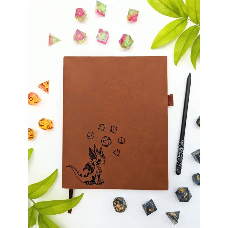 Baby Dice Dragon Leather Journal