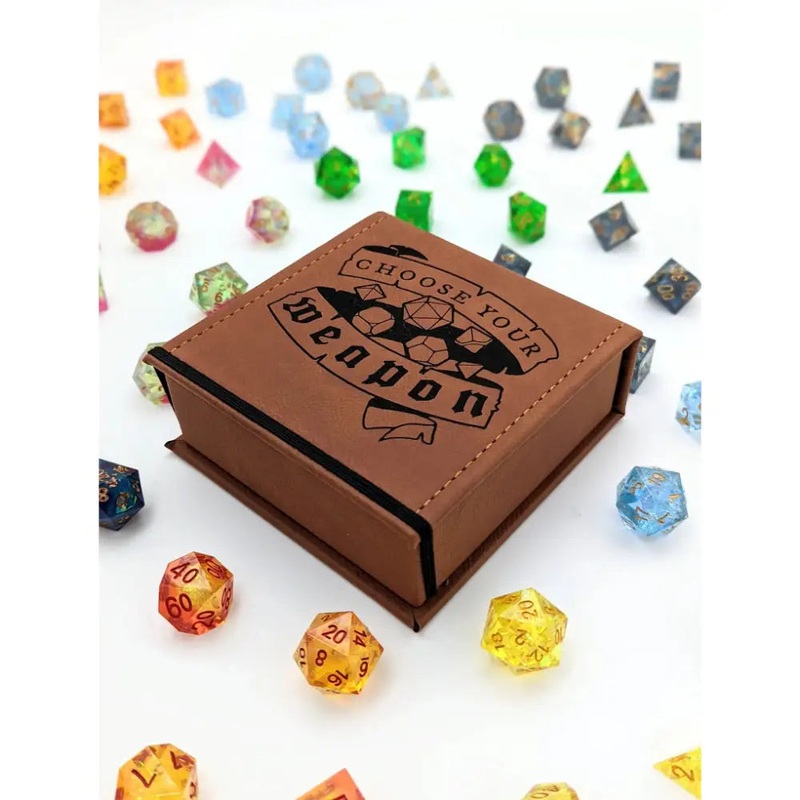 Choose Your Weapon - Vegan Leather Dice Box