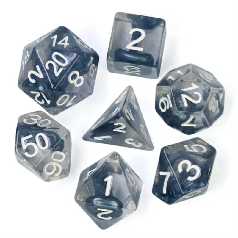 Enchanted Dice Gunsmoke Polyhedral (D&D) Dice Set (7)