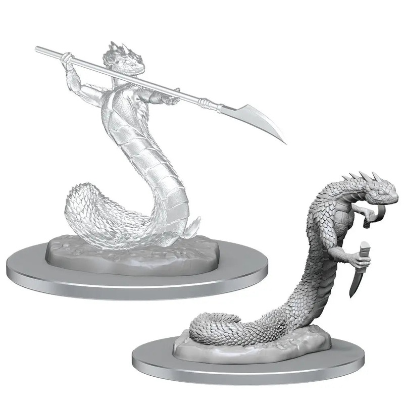 WizKids Unpainted Critical Role Serpentfolk & Serpentfolk Ghost (2)