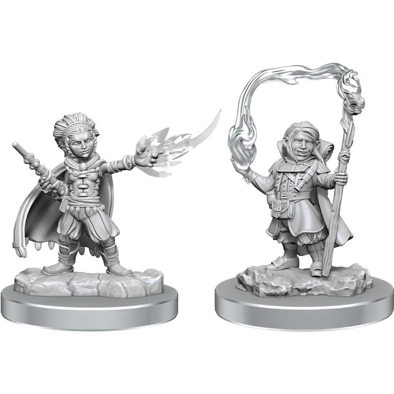 WizKids Unpainted Halfling Female Wizards (2)