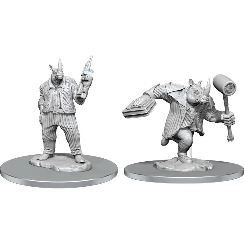 WizKids Unpainted Magic the Gathering Freelance Muscle and Rhox Pummeler (2)