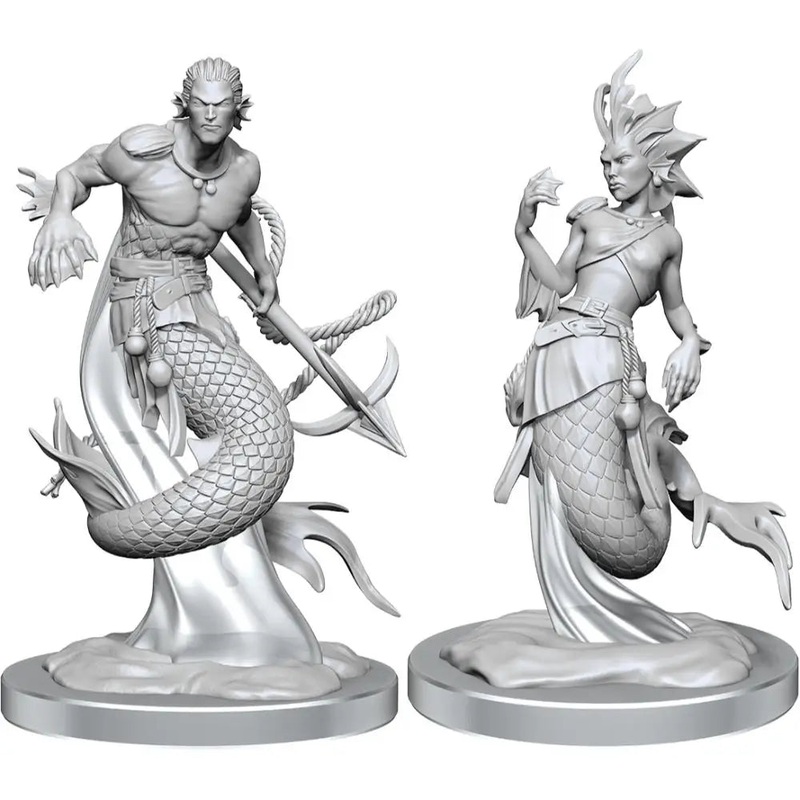 WizKids Unpainted Merfolk (2)