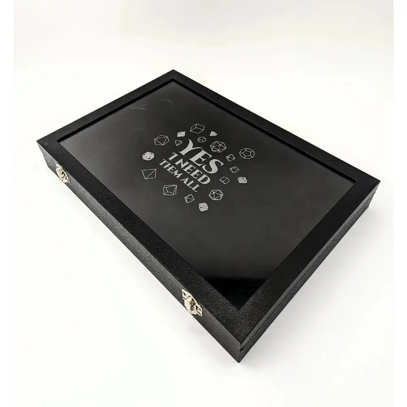 Yes I Need Them All - Glass Top Dice Display Case