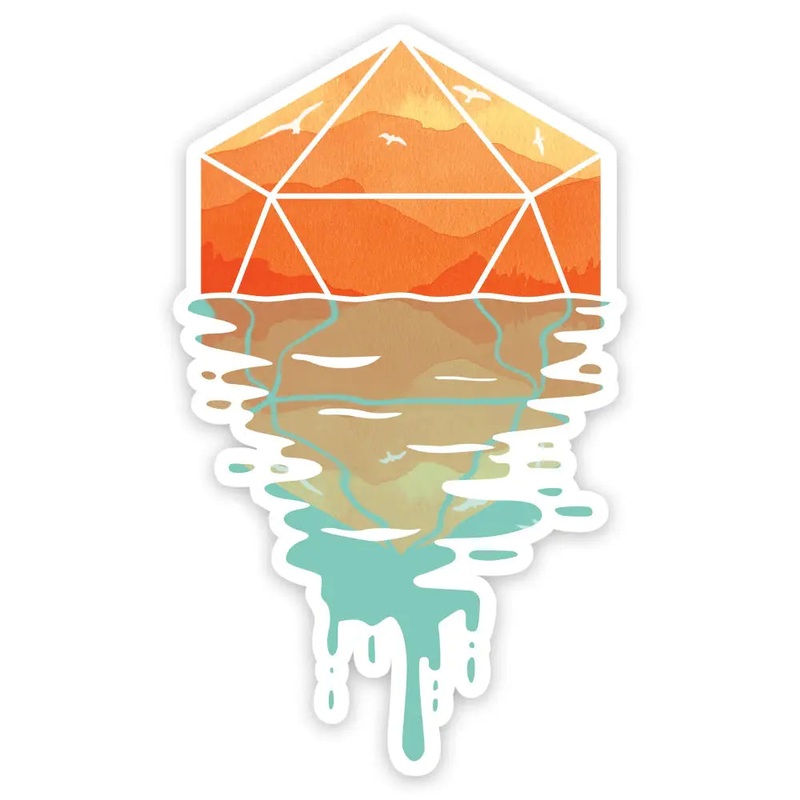 A D20 Sunset Sticker