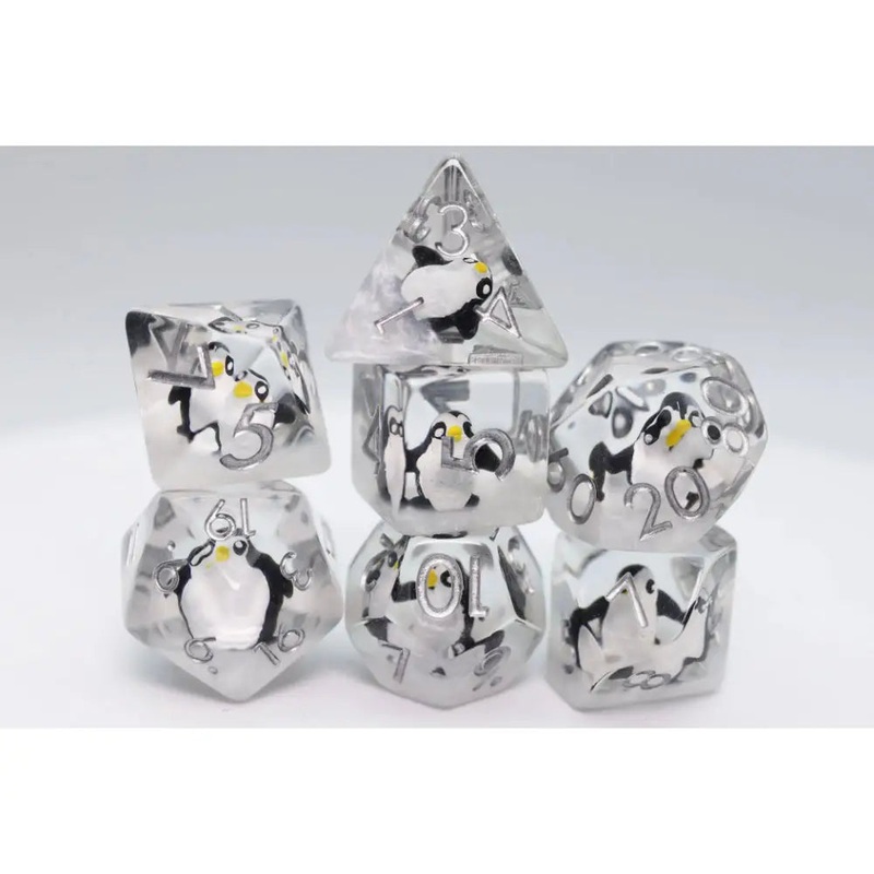 Baby Penguin Polyhedral (D&D) Dice Set (7)