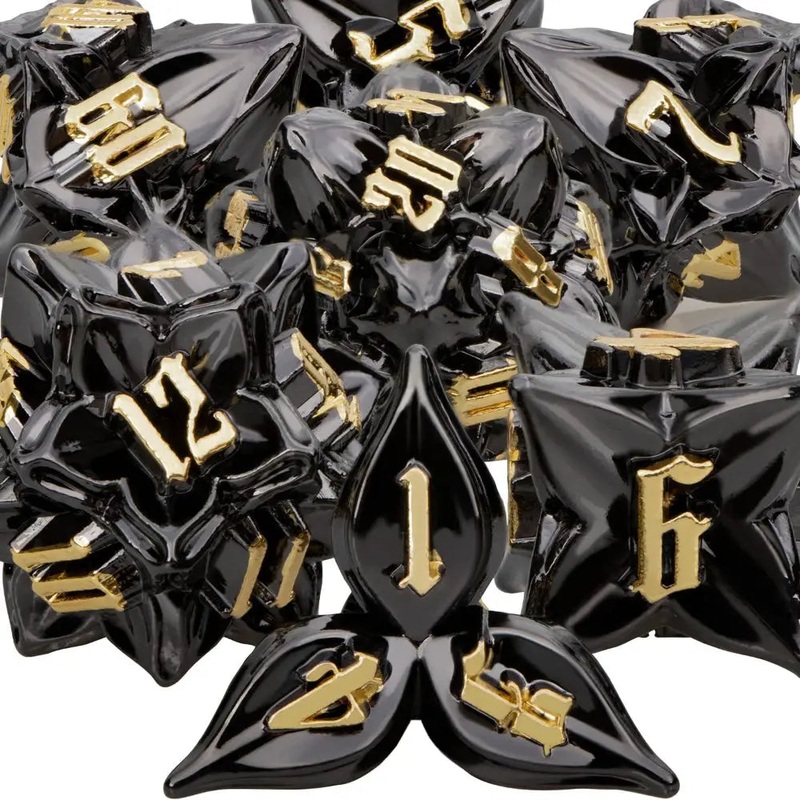 Enchanted Dice Petals Metal Polyhedral (D&D) Dice Set (7)