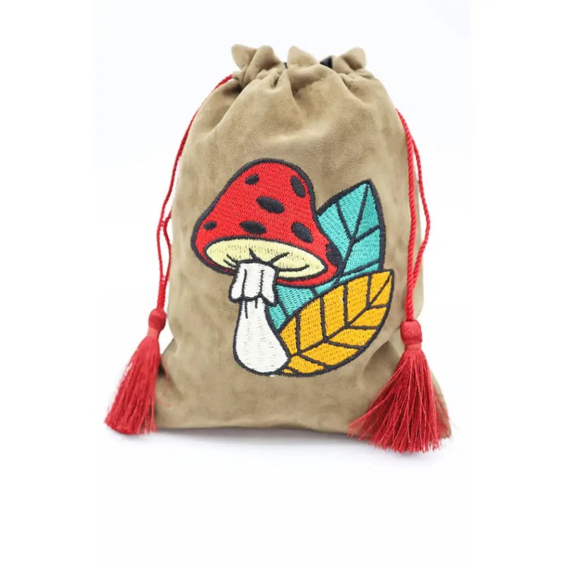 Mushroom and Leaf Dice Bag
