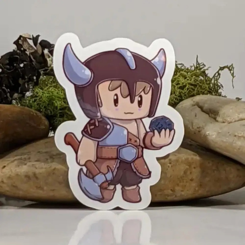 Chibi Barbarian Sticker
