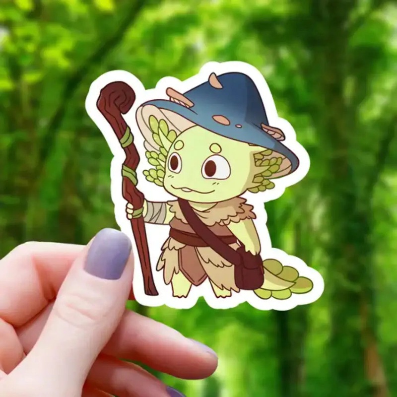 Druid Axolotl Sticker