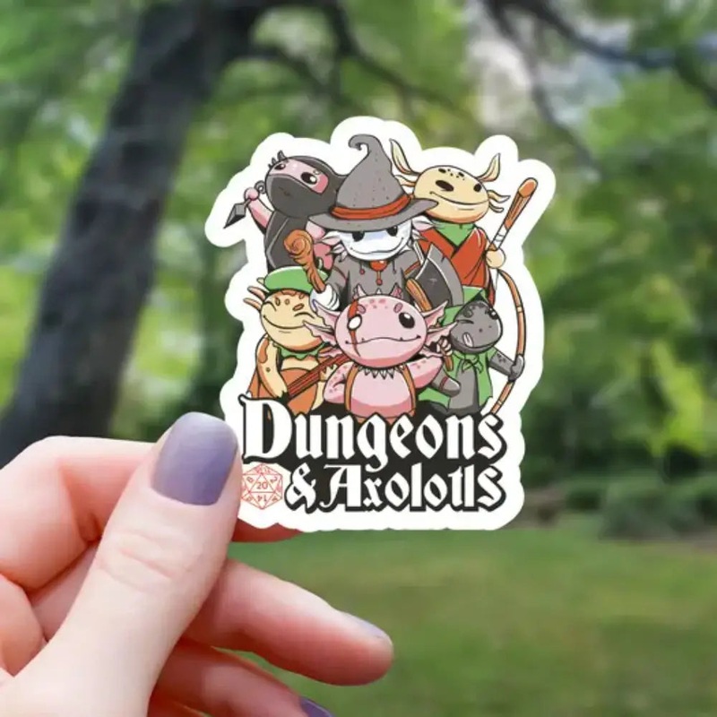 Dungeons and Axolotls Sticker