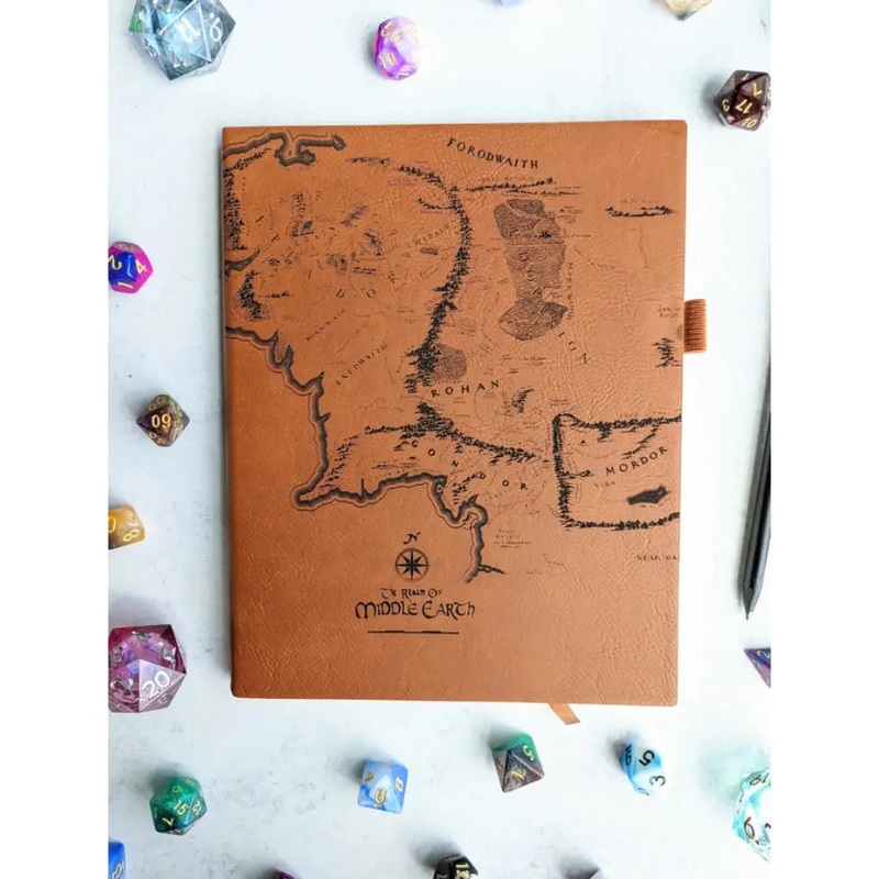 Map of Middle Earth Leather Journal