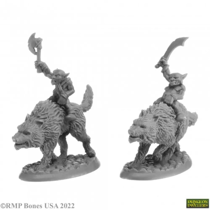 Reaper Dungeon Dwellers: Bones USA Goblin Wolfriders (2)