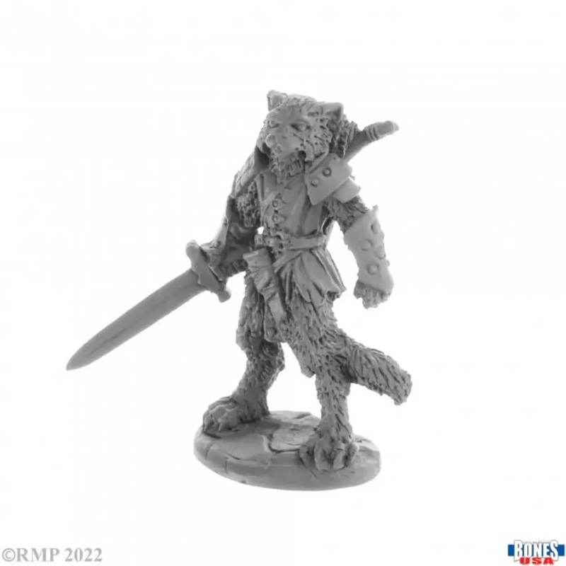 Reaper Legends: Bones USA Catfolk Fighter