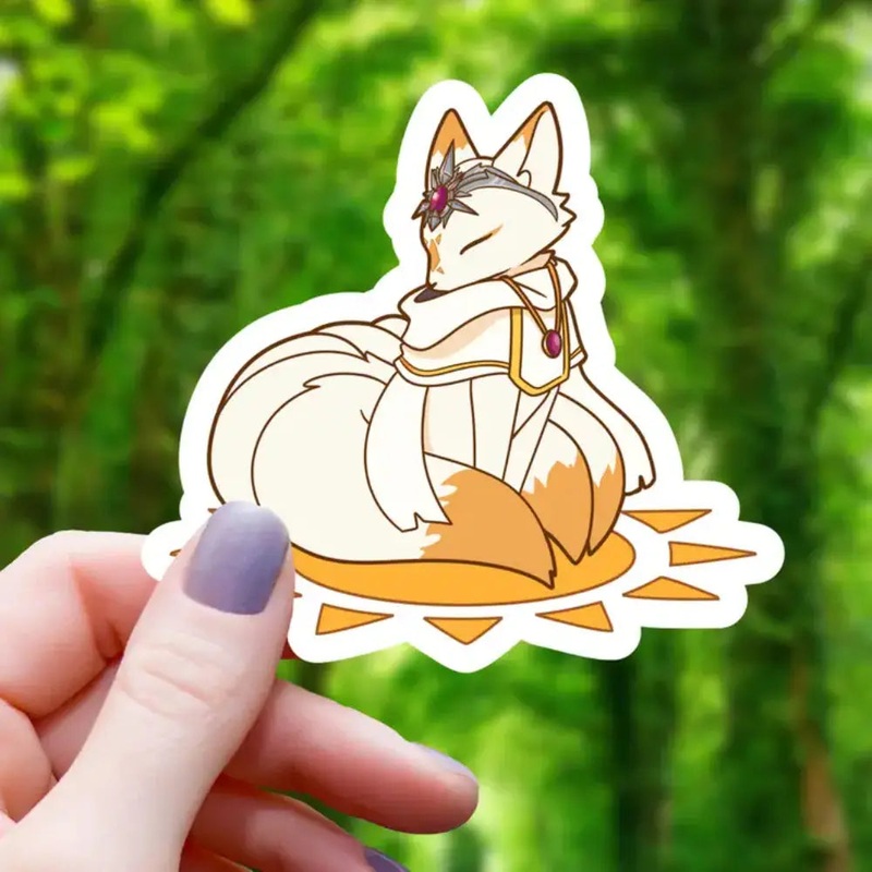 Cleric Kitsune Sticker