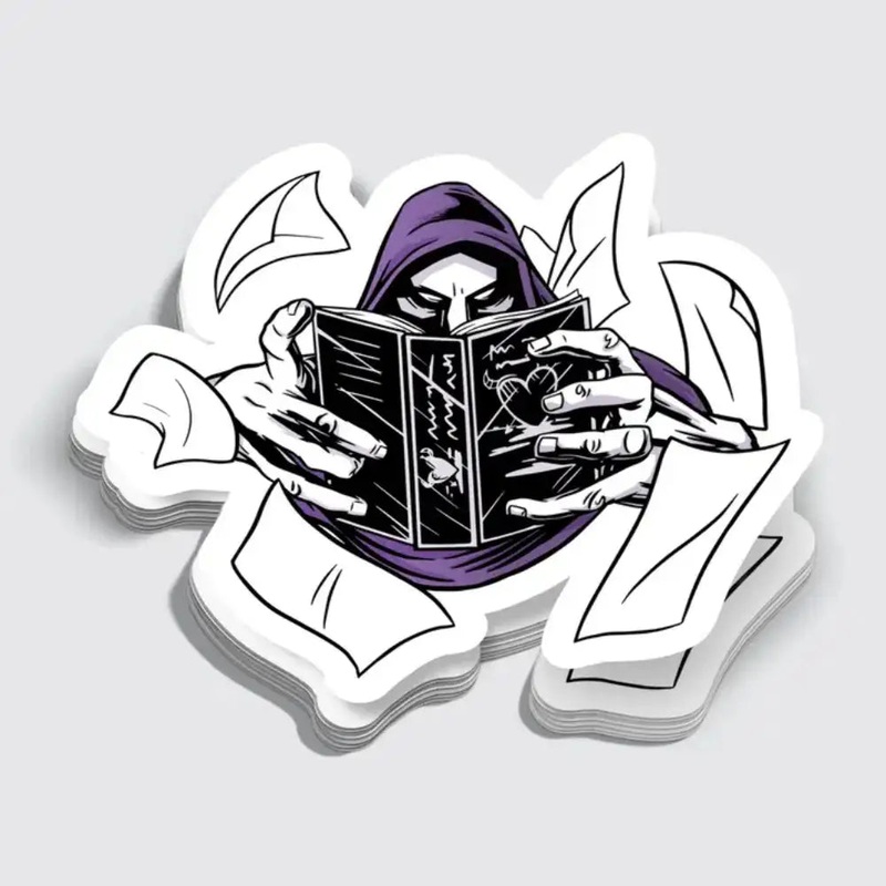 Demon Reading Sticker