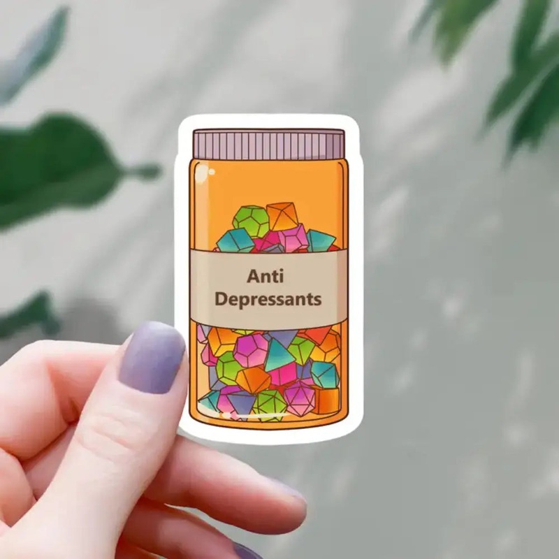 Dice Anti-Depressants Sticker