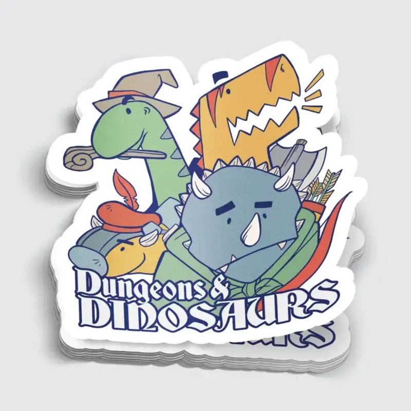 Dungeons and Dinos Sticker