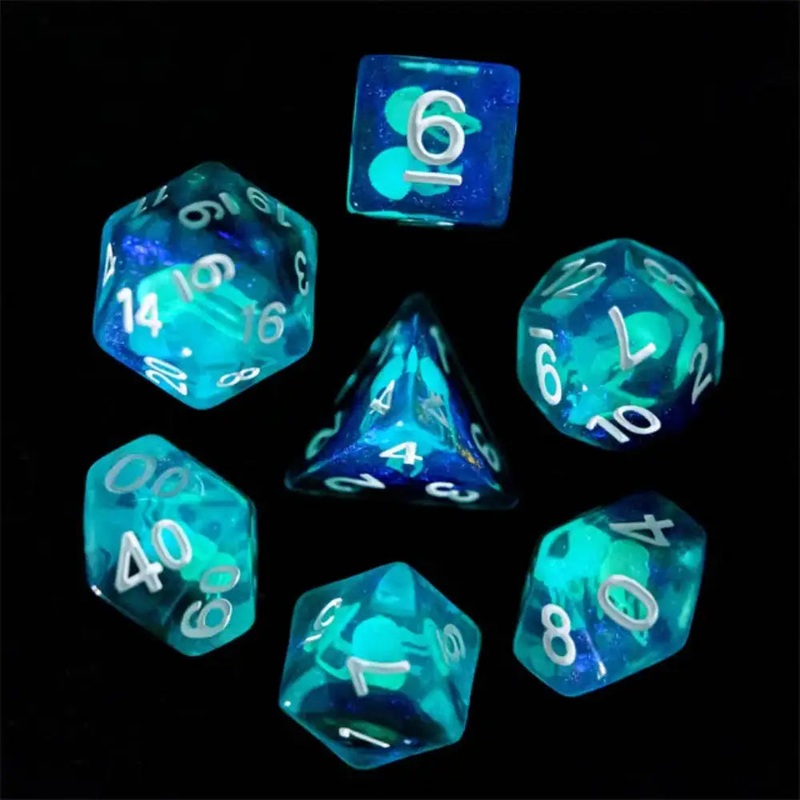 Enchanted Dice Jellyfish Polyhedral (D&D) Dice Set (7)