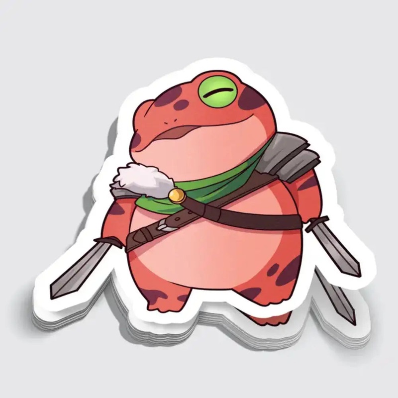 Fighter Frog Sticker