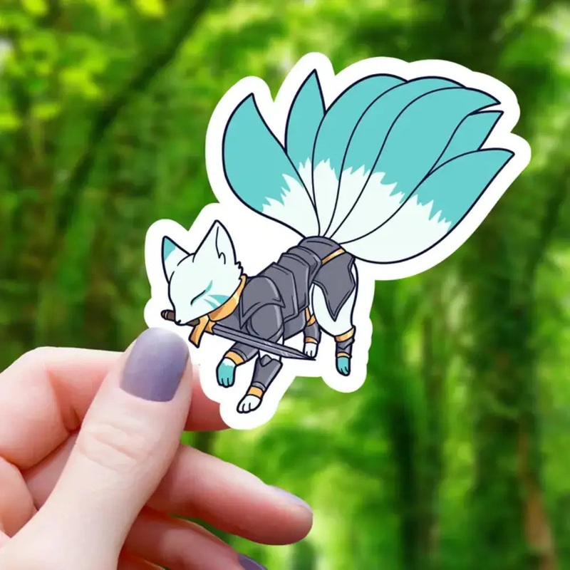 Fighter Kitsune Sticker