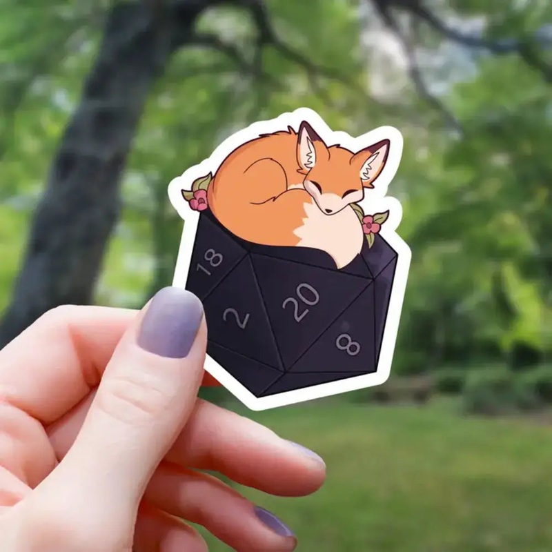 Fox Sleeping on D20