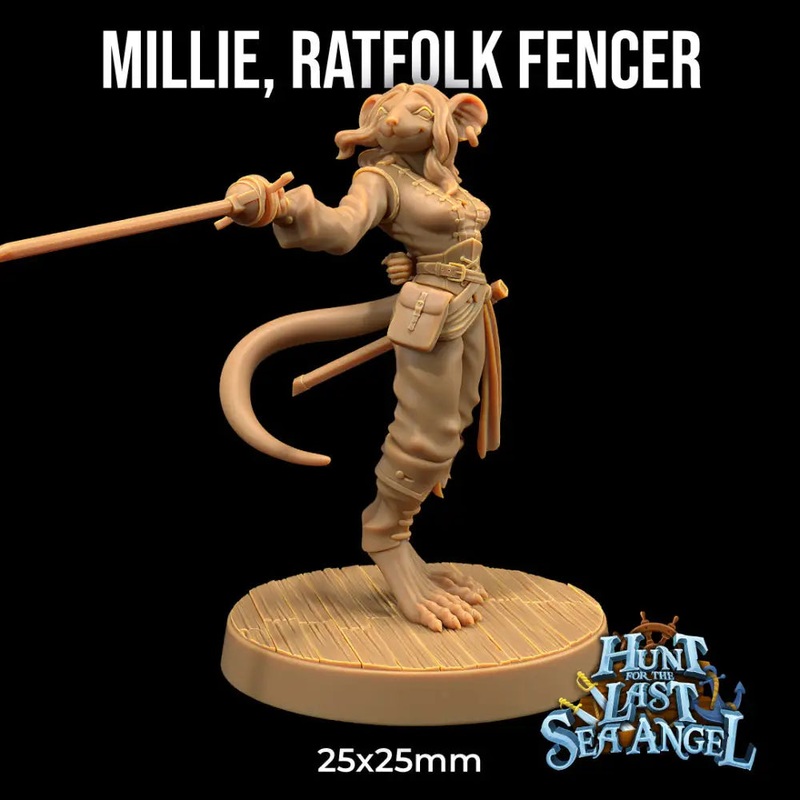 Dapper Fox Minis: Millie, Ratfolk Fencer