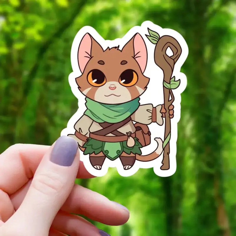 Druid Cat Sticker