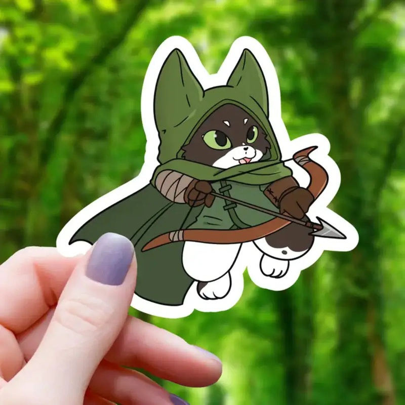 Ranger Cat Black Sticker