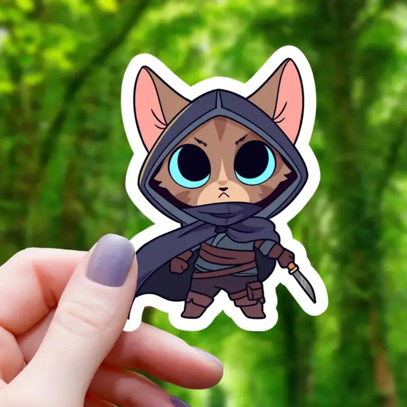 Rogue Cat Orange Sticker