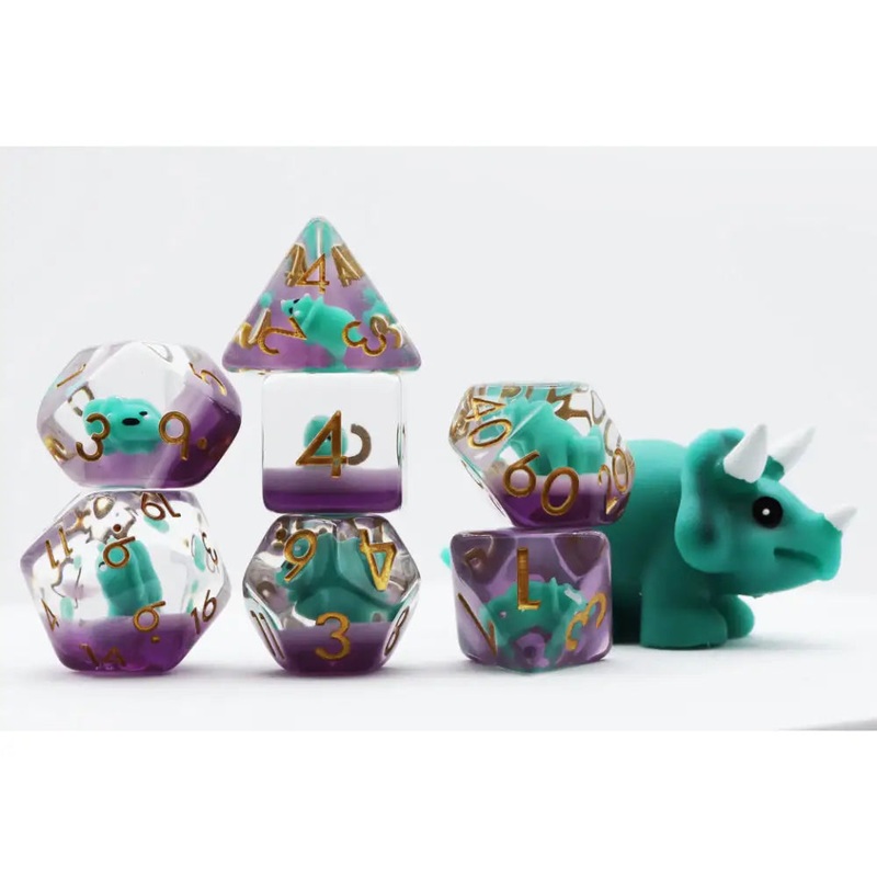 Triceratops Polyhedral (D&D) Dice Set (7)