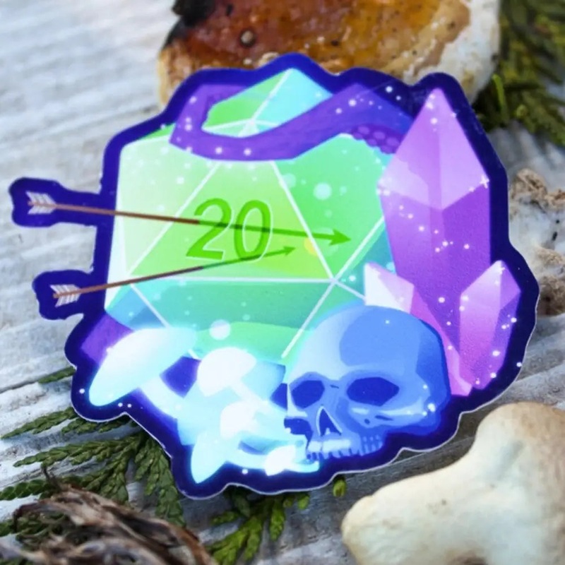 Underdark D20 Sticker