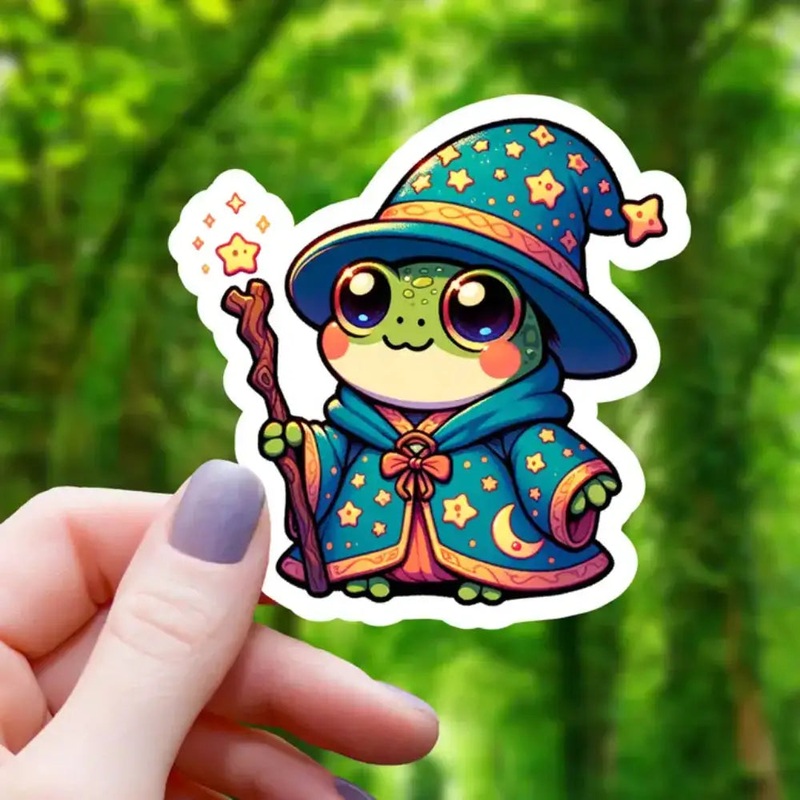 Wizard Frog Chibi Sticker