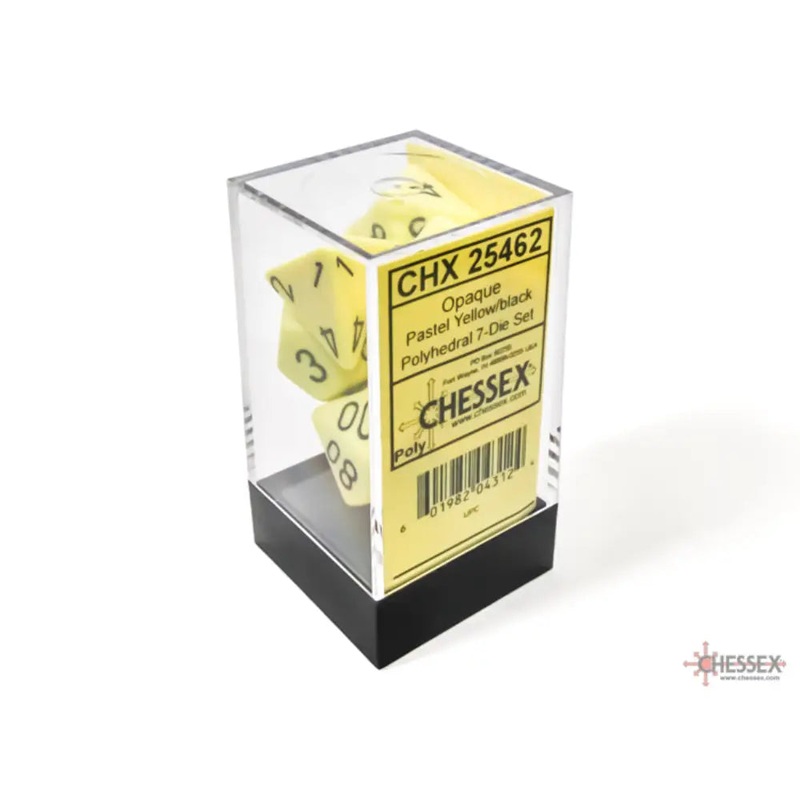 Chessex Opaque Pastel Yellow w/Black