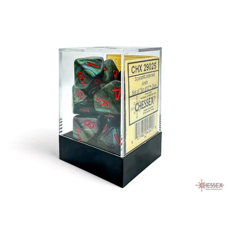Chessex Scarab Jade w/Red