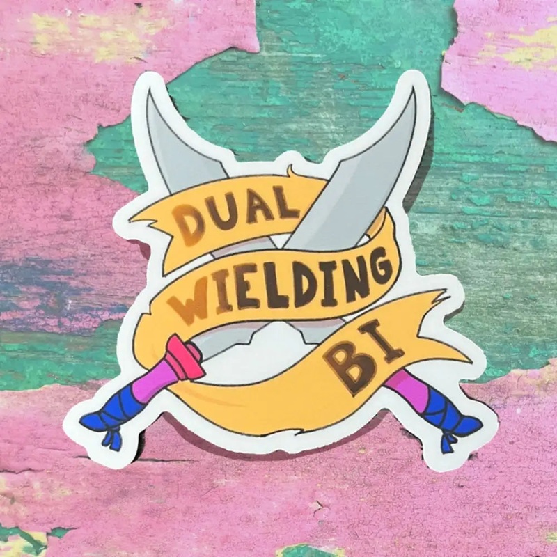 Dual Wielding Bi Sticker