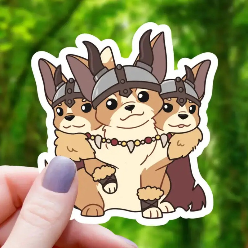 Barbarian Cerberus Sticker