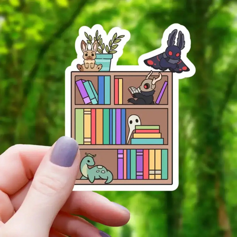 Cryptid Bookshelf Sticker