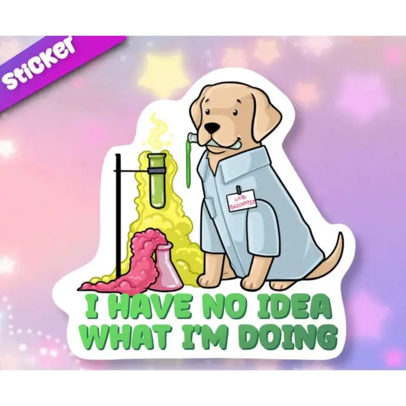 MKC No Idea Lab Dog Sticker