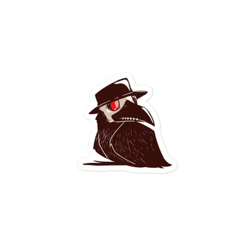 MKC Plague Doctor Crow Sticker