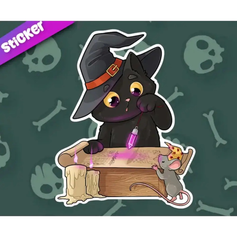 MKC Purrlin and Crystal Sticker